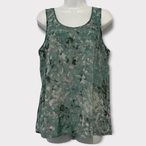 Mossimo Women's Racerback Tank Top Size S/P Abstract Sheer Blouse - Picture 5 of 6